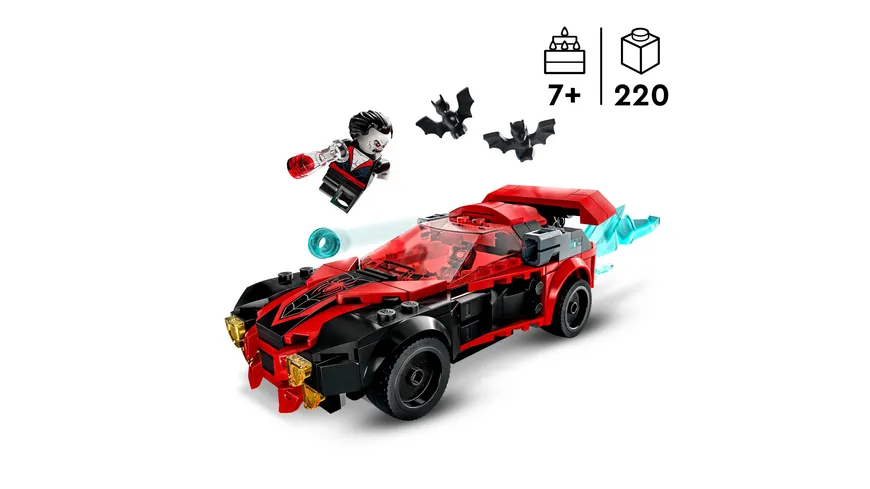 LEGO Marvel 76244 Miles Morales vs. Morbius, Spider-Man Spielzeugauto