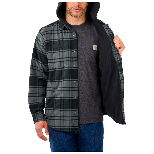 Carhartt - Flannel Fleece Lined Hooded Shirt Jacket - Hemd