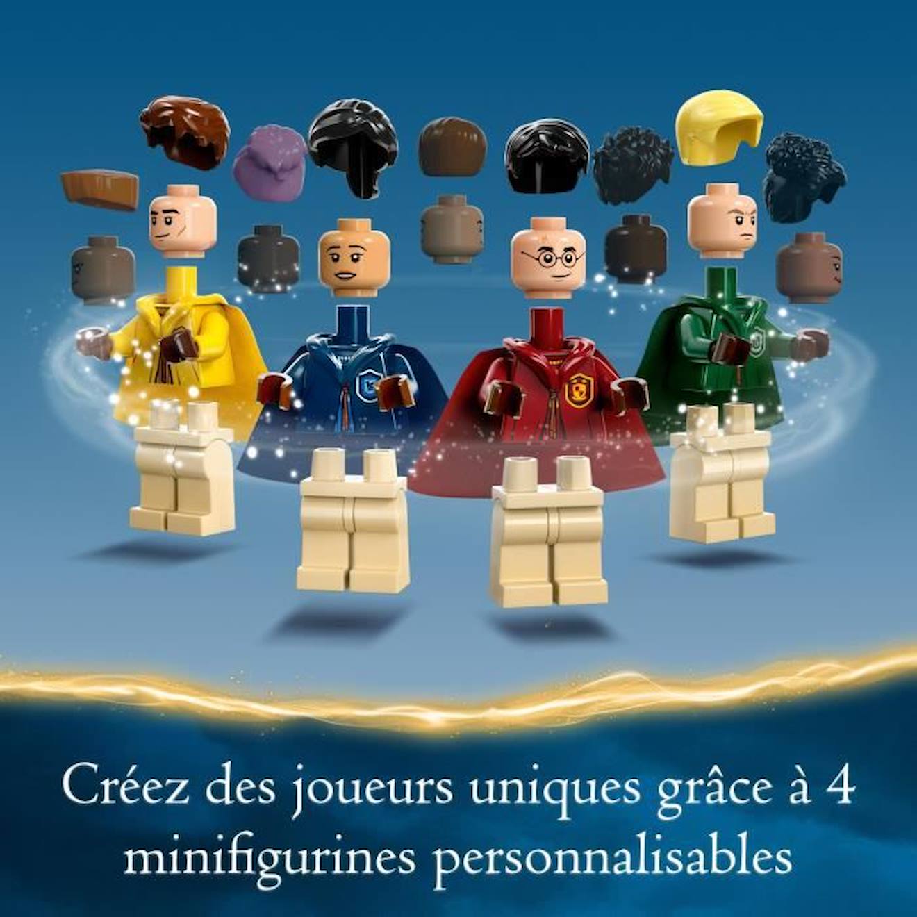 LEGO® Harry Potter 76416 La Malle de Quidditch, Jouet 1 ou 2 Joueurs, avec 3 Jeux de Quidditch rouge