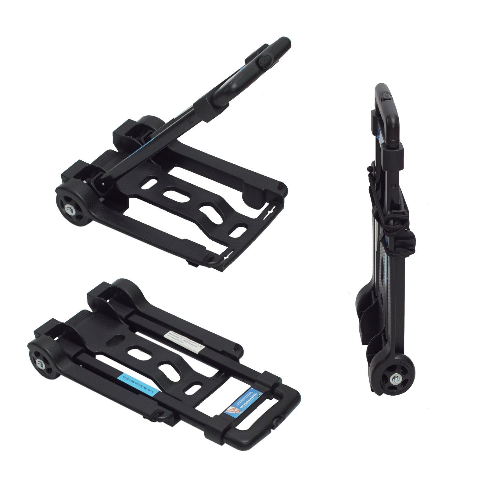 TRUTZHOLM Sackkarre Mini Sackkarre klappbar Koffer - Trolley 25Kg Gepäckkarre Griff höhenv