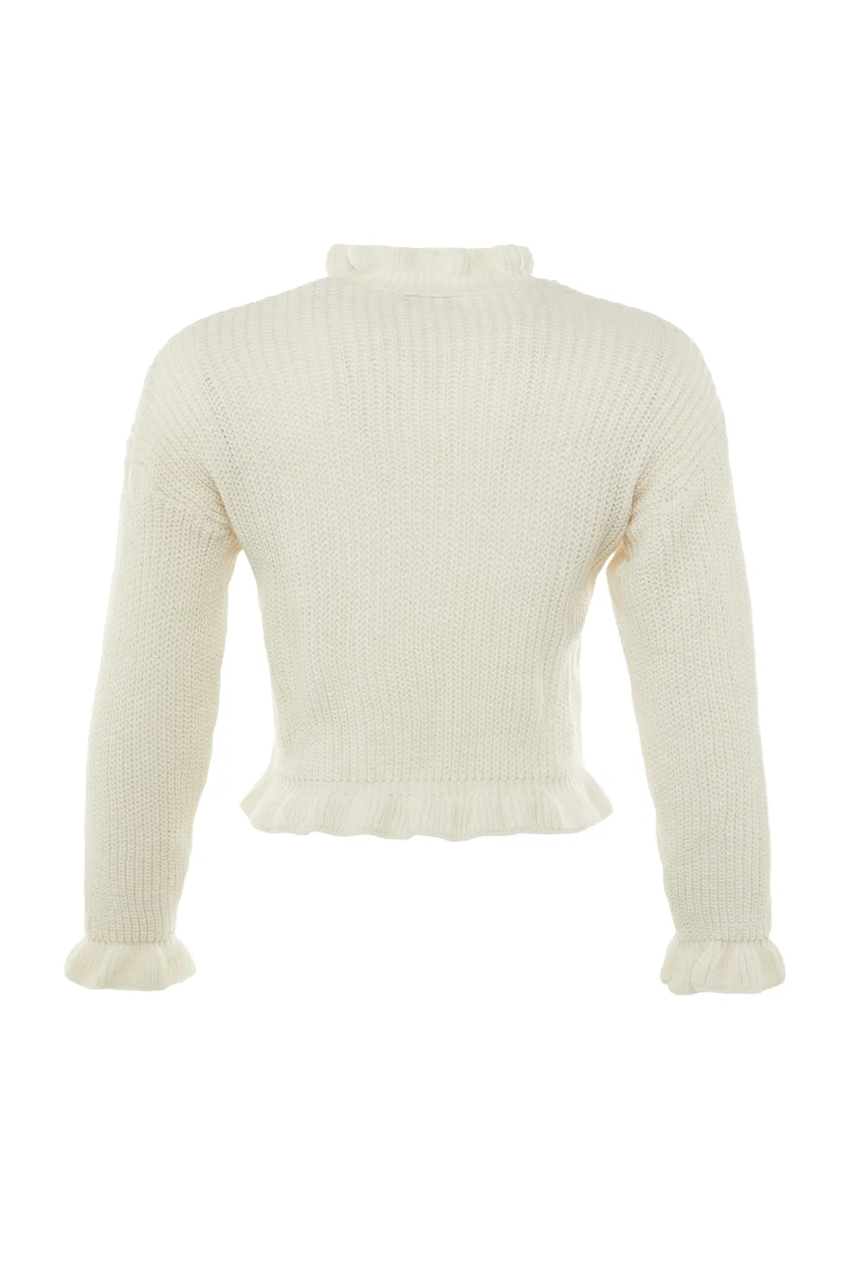 Trendyol Collection  Kurzer Strickpullover in Ecru TWOAW22KZ0530