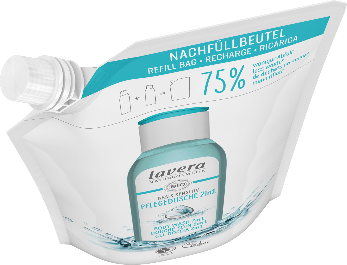 Pflegedusche Nachfüllbeutel Basis Sensitiv 2in1, 500 ml
