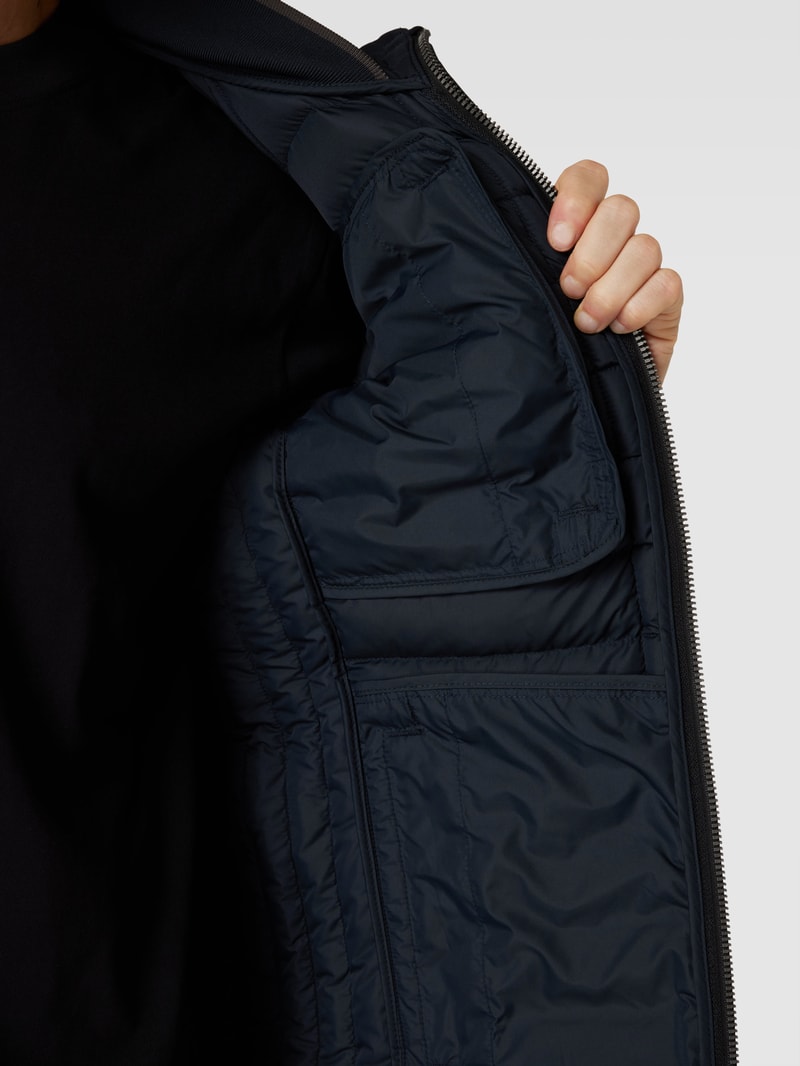 Steppjacke mit Stehkragen Modell 'MOL' in marineblau