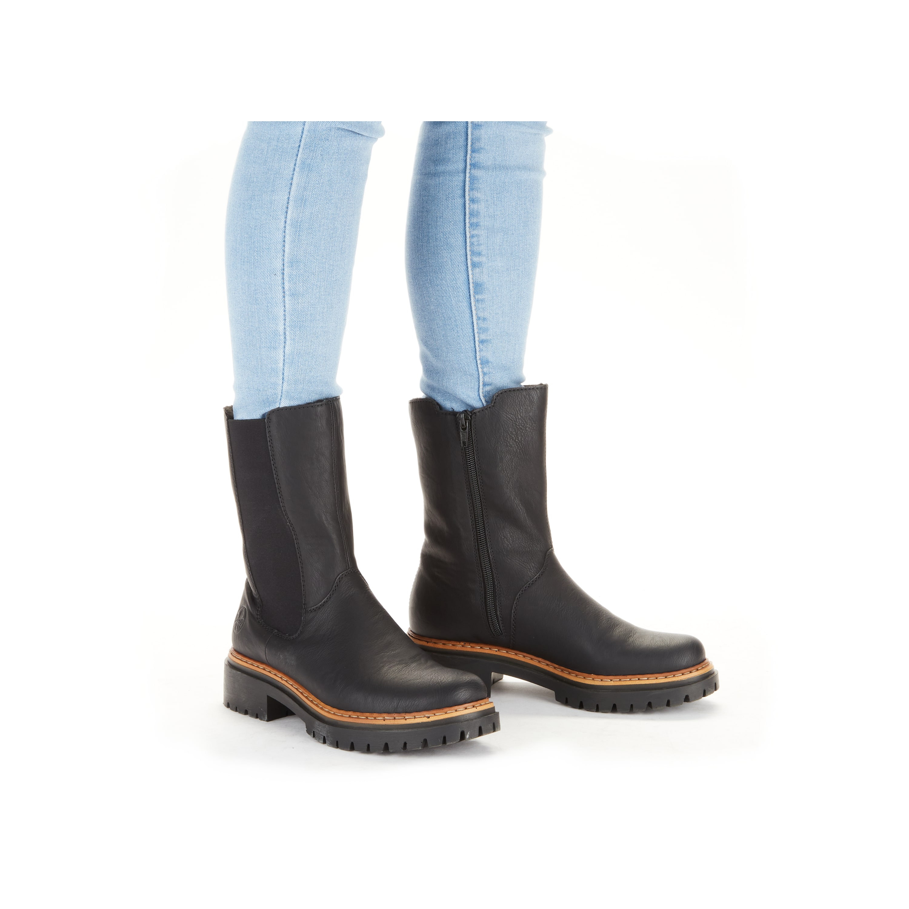 Rieker Damen Chelsea Boots nachtschwarz