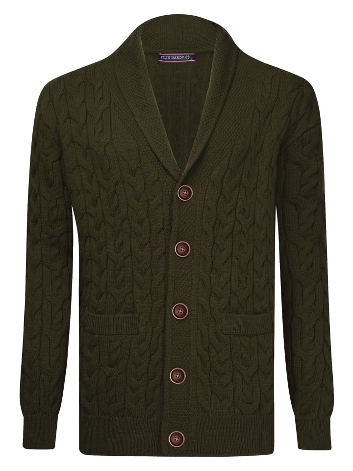 Felix Hardy Strickjacke in Grün günstig kaufen
