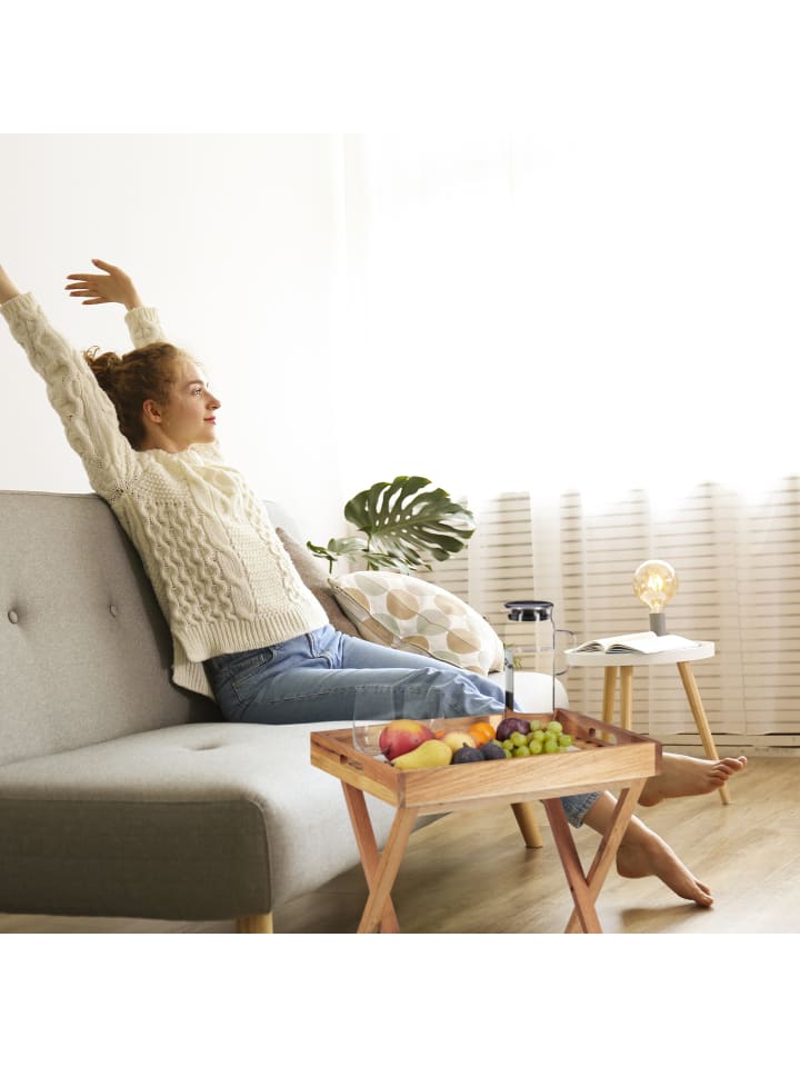 relaxdays Tabletttisch in Natur - (B)52 x (H)54 x (T)36 cm günstig kaufen onesize