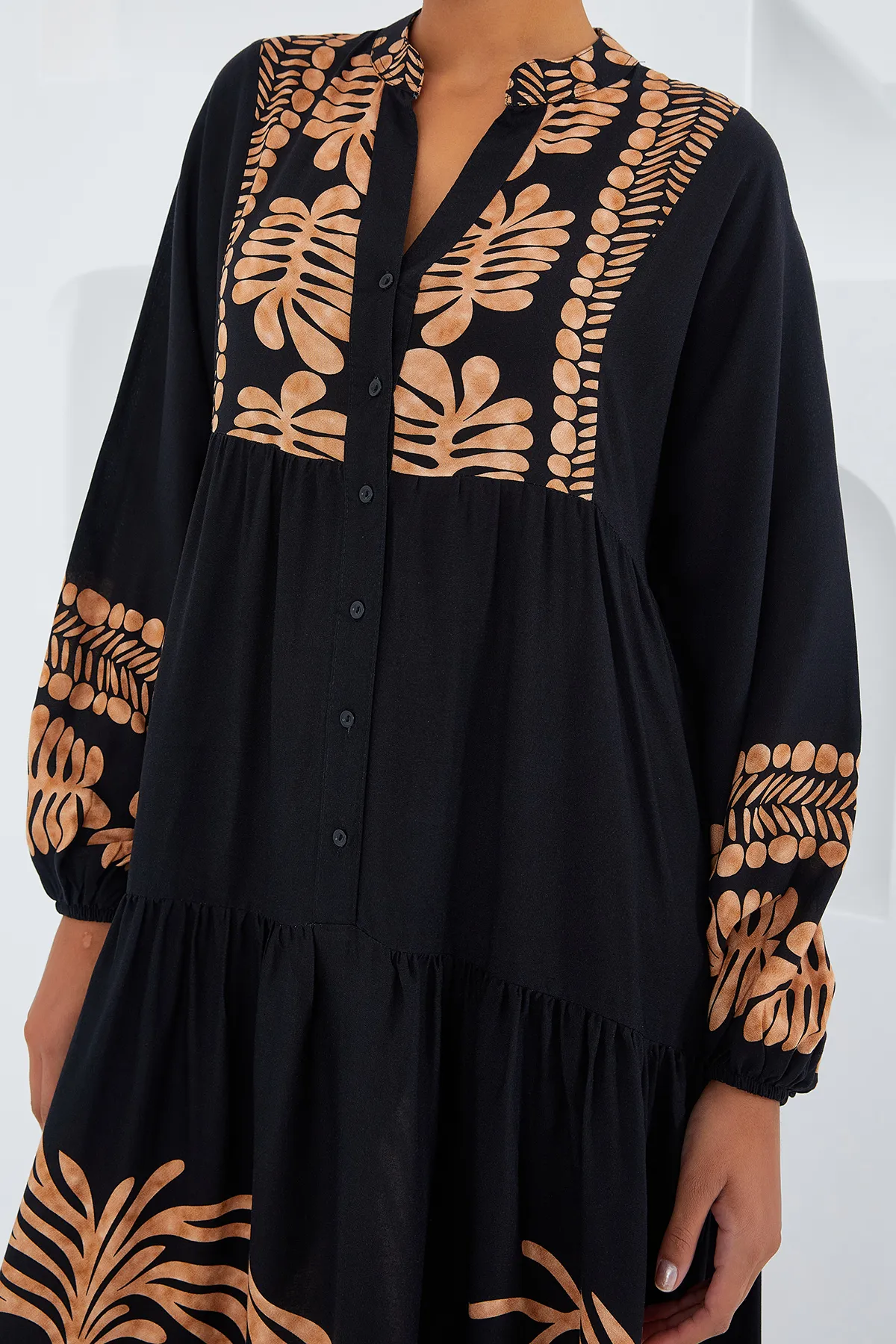 Bigdart  Schwarzes Hijab-Kleid aus Nerzviskose für Damen 2423