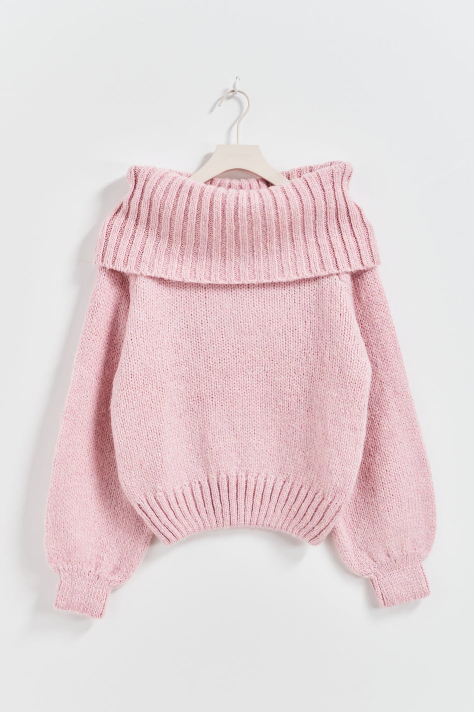 Off shoulder knit sweater