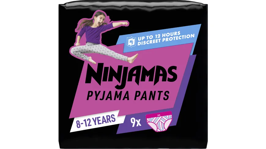 Ninjamas Pyjama Pants für Mädchen 8-12 Jahre