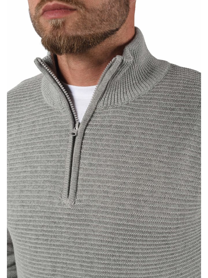 INDICODE Troyer IDRichard 35421MM Strickpulli mit Stehkragen in Grau günstig kaufen