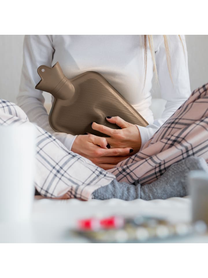 relaxdays Wärmflasche in Braun - 2 Liter günstig kaufen onesize