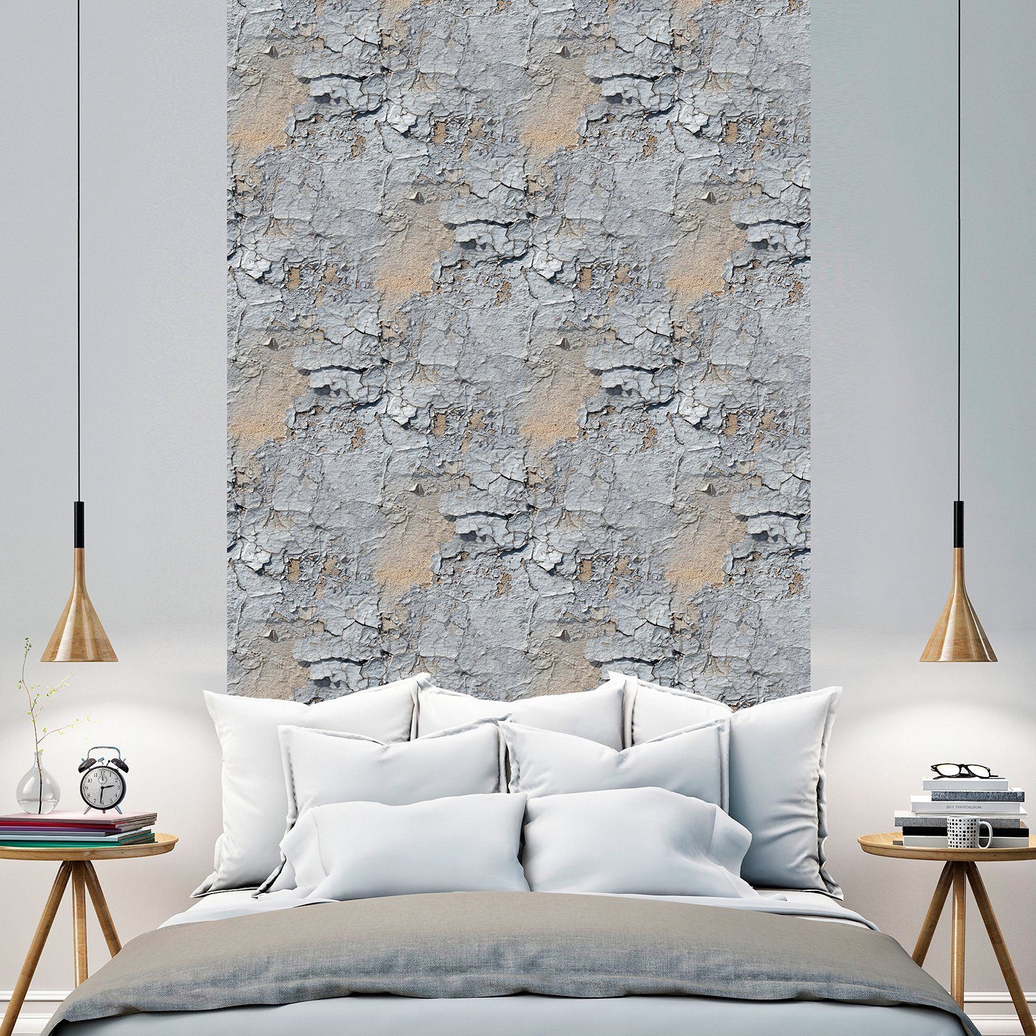 queence Vinyltapete Rilrana, Steinoptik, 90 x 250 cm, selbstklebend