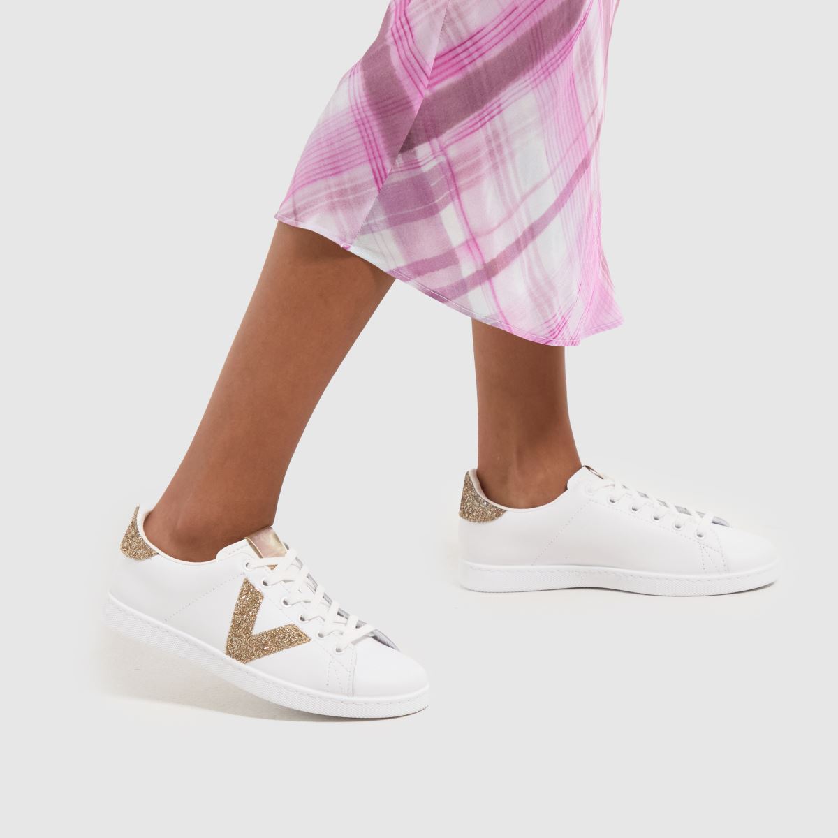 Victoria Tenis – Glittriga sneakers i vitt och flerfärgat