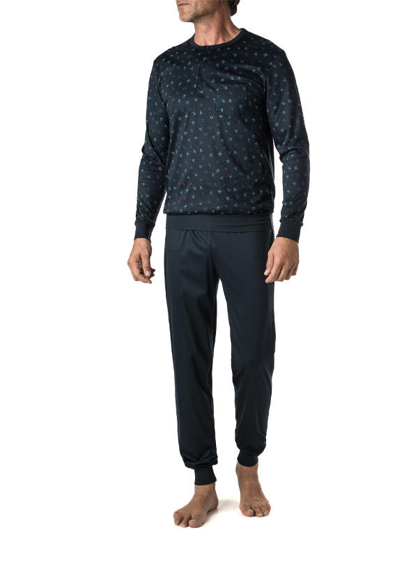 CALIDA, Pyjama, Baumwoll-Jersey, dunkelsaphir