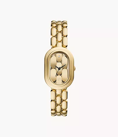 Fossil Uhr Sloan 3-Zeiger-Werk Edelstahl goldfarben