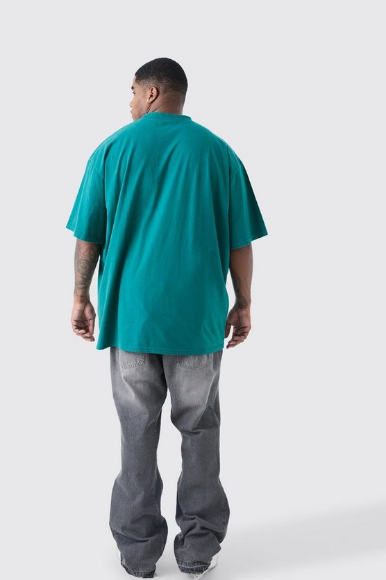 Plus Oversize T-Shirt mit Acid-Waschung