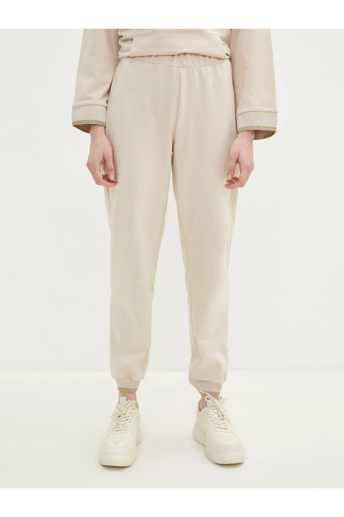 LC Waikiki  Einfarbige Jogger-Jogginghose für Damen mit elastischem Bund