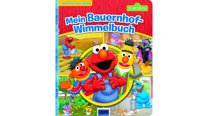 Sesamstraße - Verrückte Such-Bilder - Wimmelbuch - Pappbilderbuch mit wattiertem Umschlag
