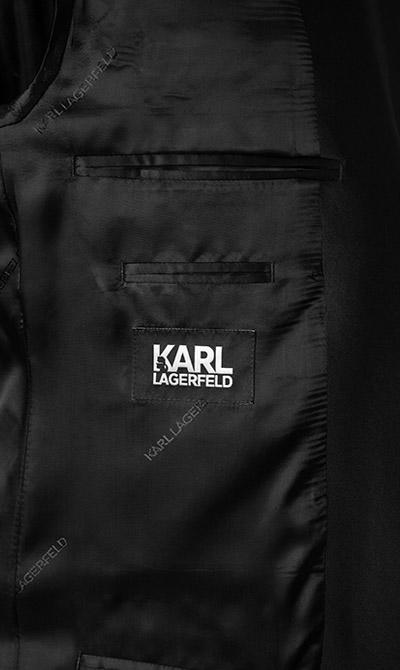 KARL LAGERFELD, Smoking, Schurwoll-Stretch, schwarz