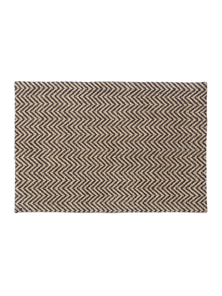 relaxdays Fußmatte Zickzack in Natur/Schwarz - (L)60 x (B)40 cm günstig kaufen onesize