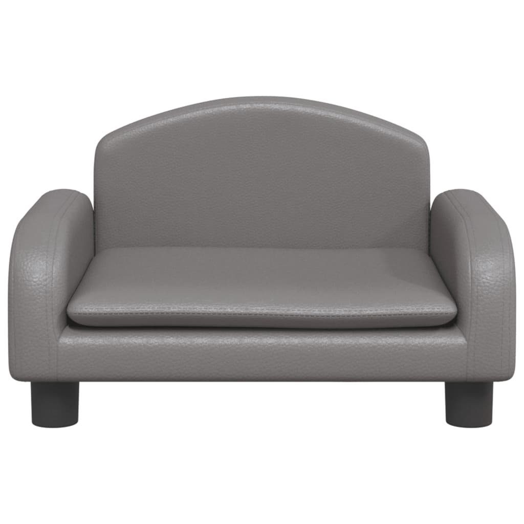 vidaXL Kindersofa Kindersofa Grau 50x40x30 cm Kunstleder Kindercouch Kindermöbel Kinderz