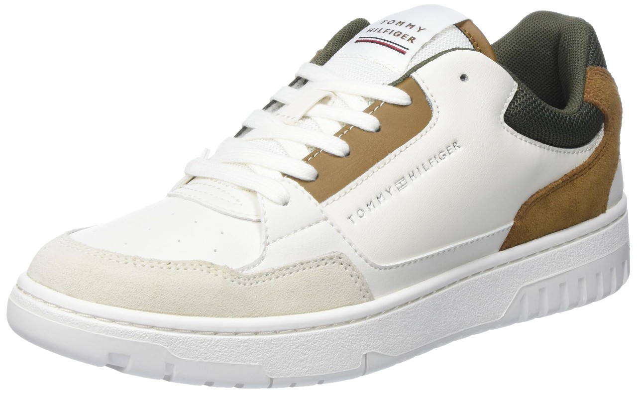 TOMMY HILFIGER Freizeit Schnürer weiss TH BASKET CORE RWB