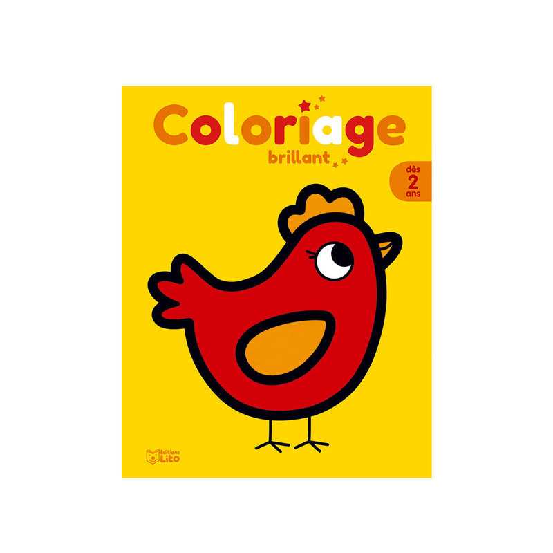 Livre Coloriage brillant la poule - Lito