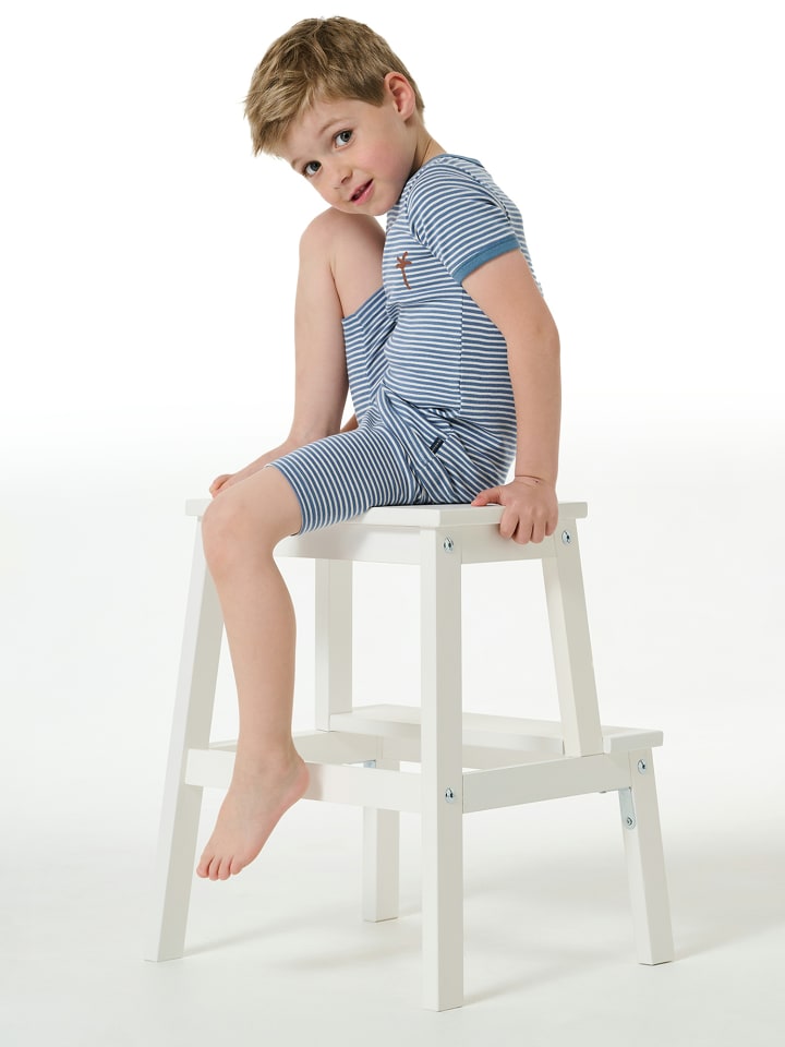 Schiesser Pyjama Natural Love in jeansblau günstig kaufen