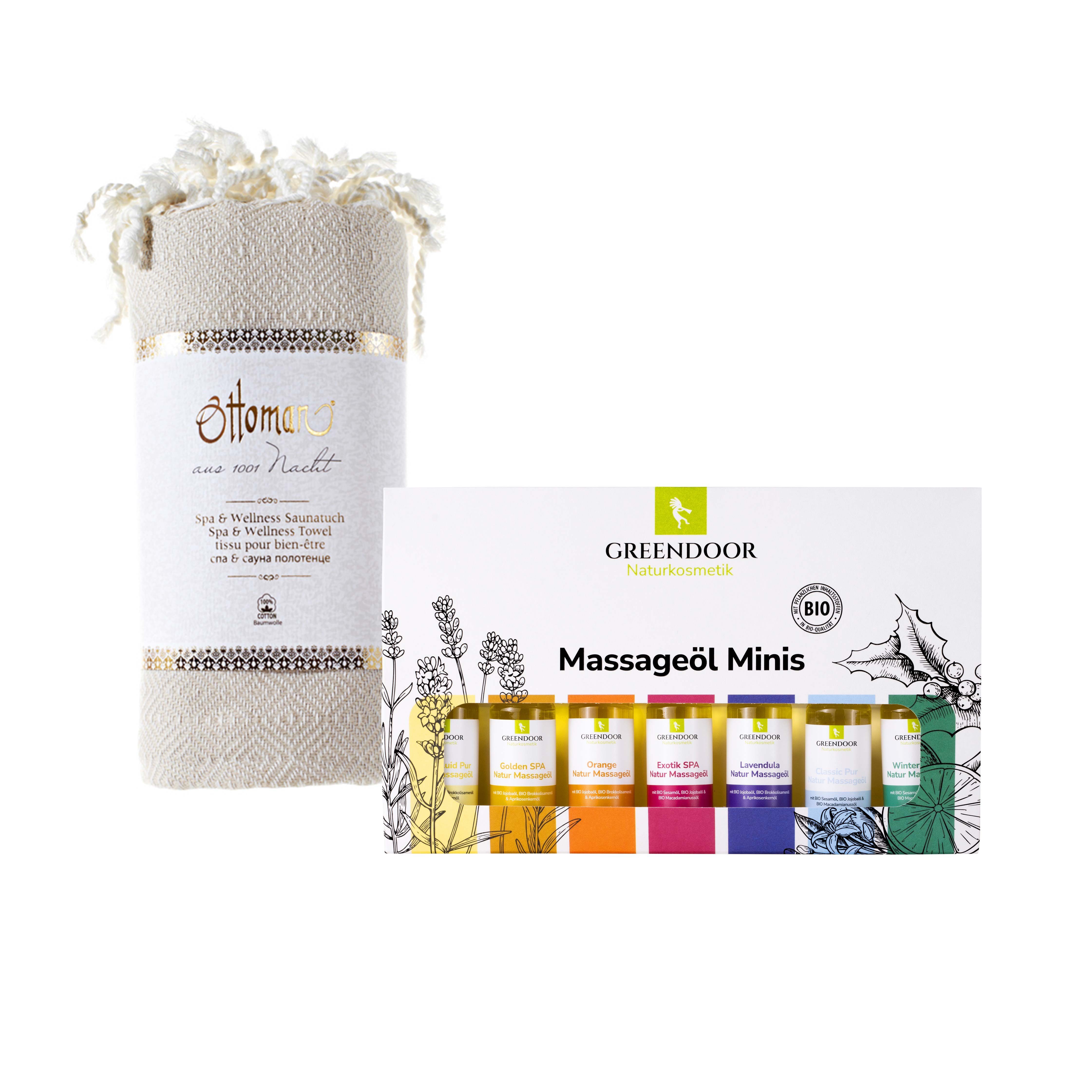 GREENDOOR Pflege-Geschenkset Hamam Set Massage Mini