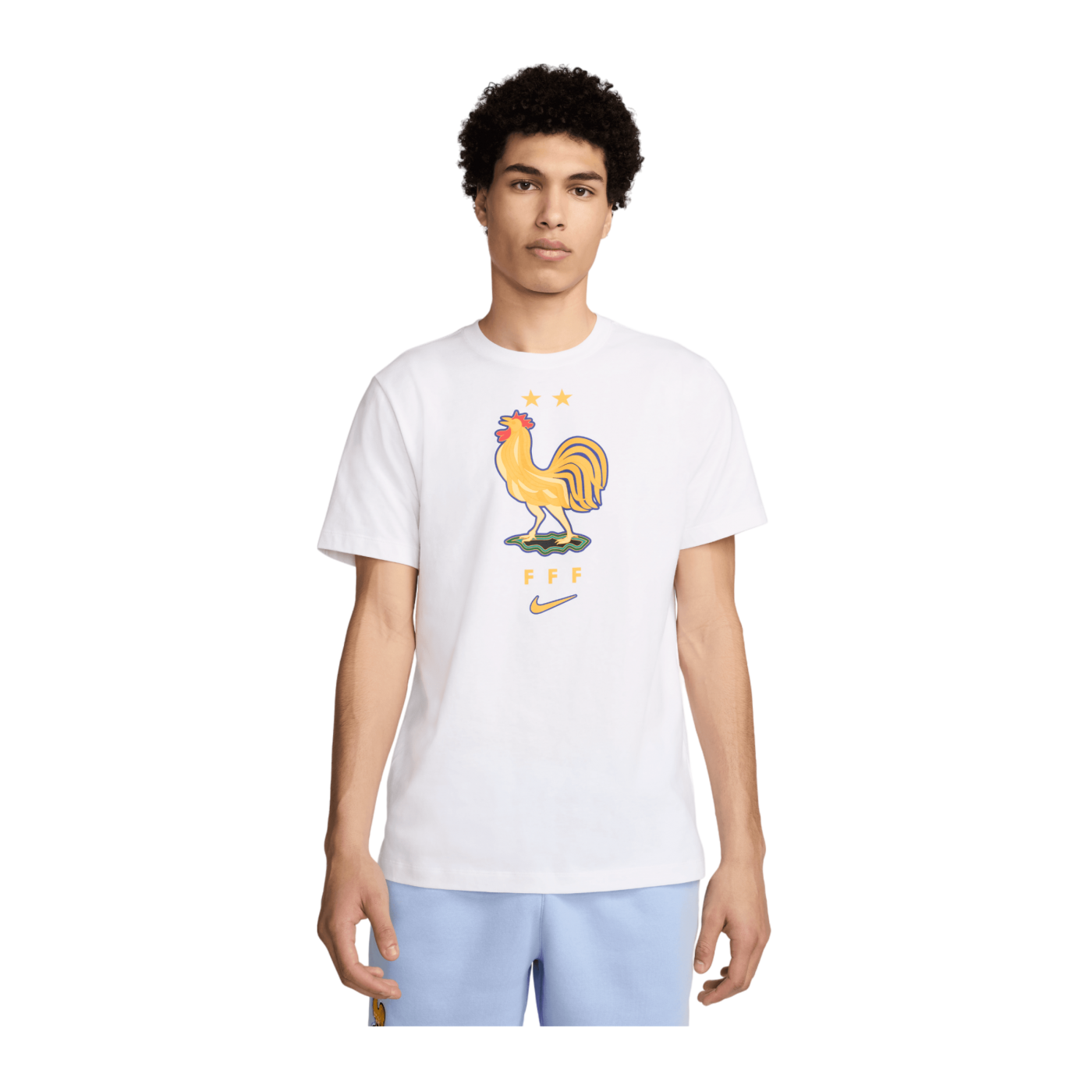Nike Frankreich Crest T-Shirt EM 2024 Weiss F100