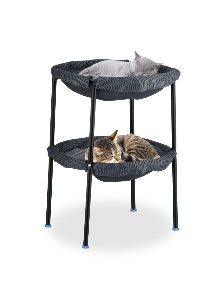 relaxdays Katzenhängematte in Grau/ Schwarz günstig kaufen onesize