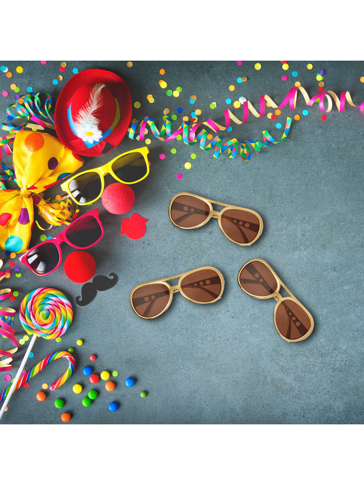 relaxdays 5 x Partybrille in Gold günstig kaufen onesize