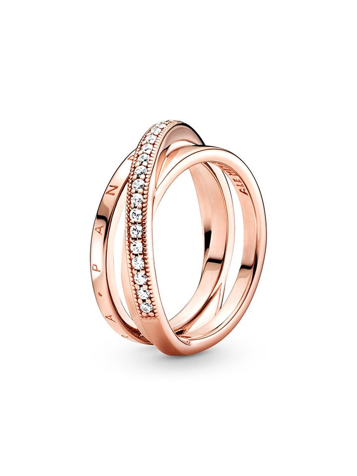 Pandora Rosévergold. Ring mit Zirkonias günstig kaufen