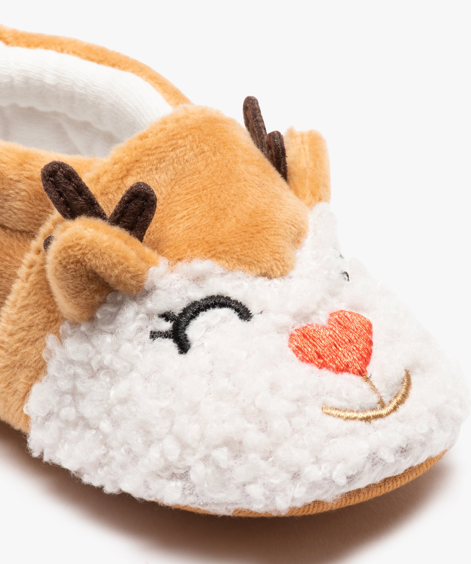 Chaussons de naissance bébé Garçon en forme d'animal beige | GEMO