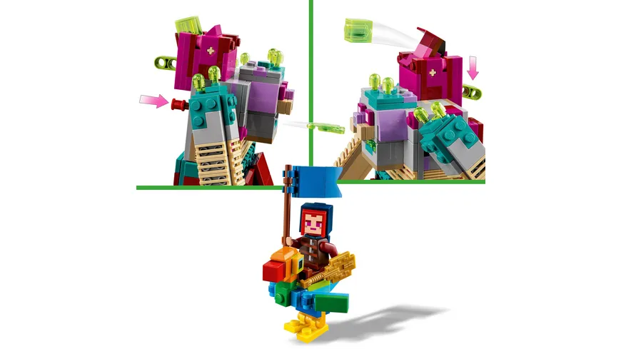 LEGO Minecraft Legends 21257 Showdown mit dem Verschlinger, Action-Spielzeug