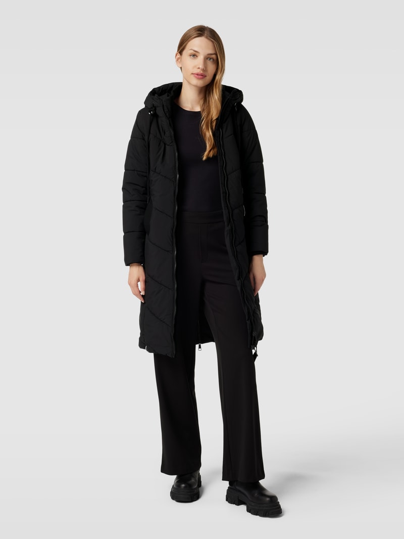 Steppmantel mit Label-Details Modell 'THE ARIBAY' in schwarz