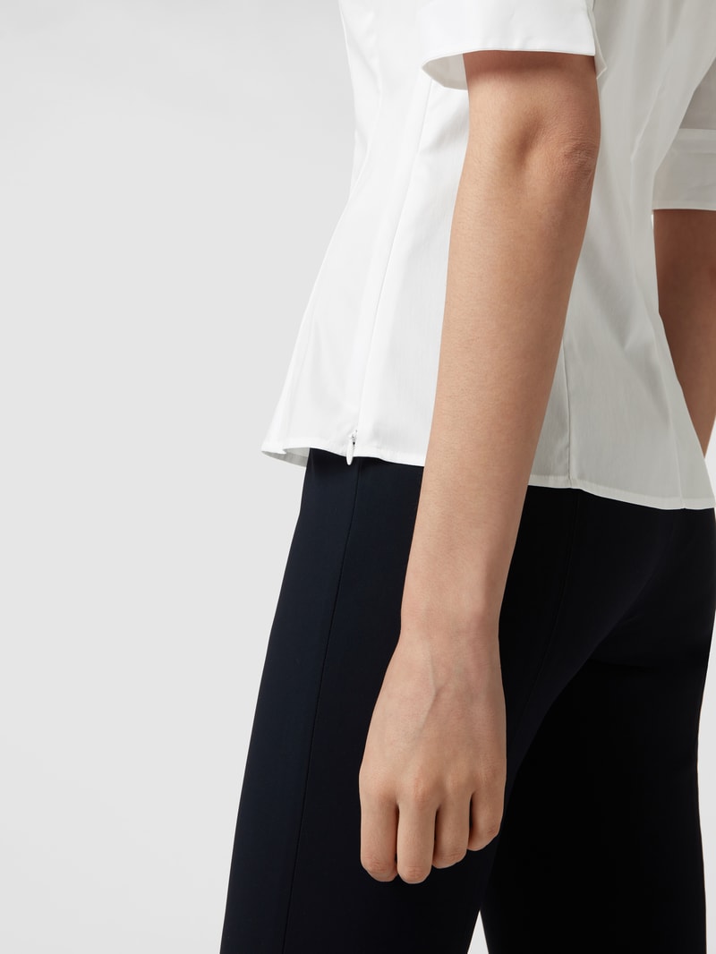 Bluse mit Dreiviertelarm in weiß