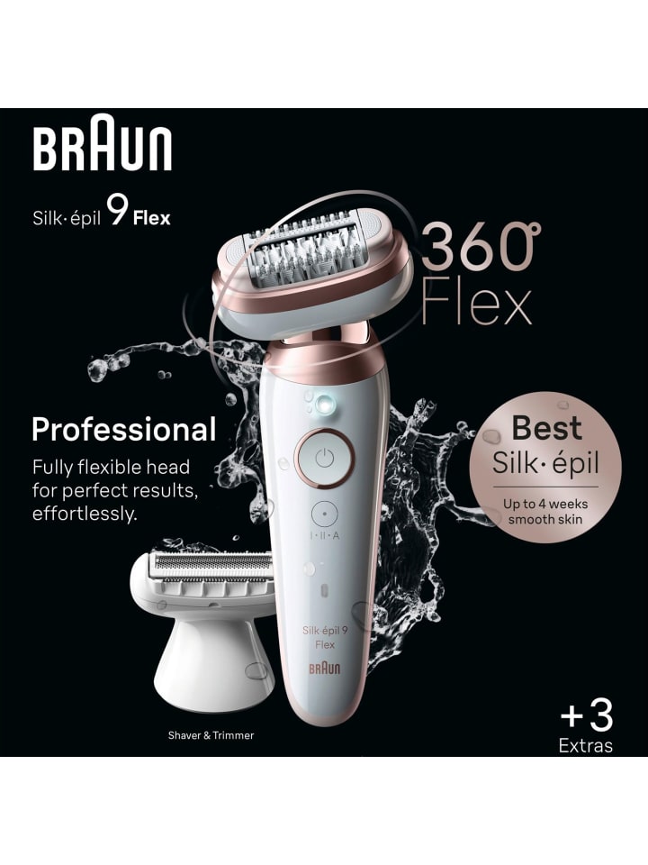 Braun Epilierer Silk-épil 9 Flex 9-030 3D in Weiß günstig kaufen onesize