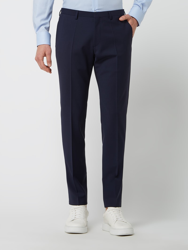 Anzughose mit Stretch-Anteil Modell 'Slacks' in marineblau