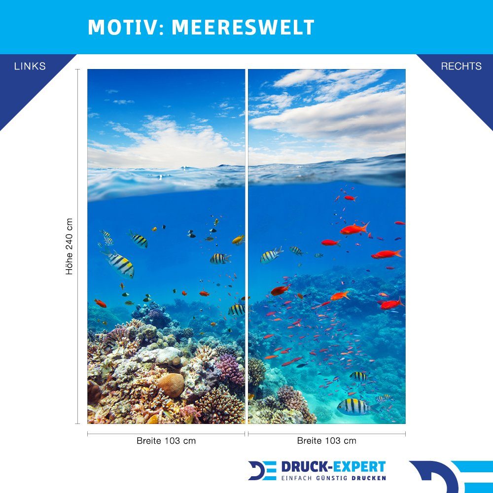 DRUCK-EXPERT Duschrückwand Premium Duschrückwand - langlebiger Fliesensticker aus 0,4 mm selbstklebenden Hart-PVC