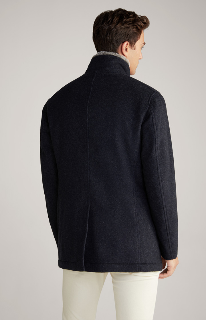 Mantel Gary in Navy meliert