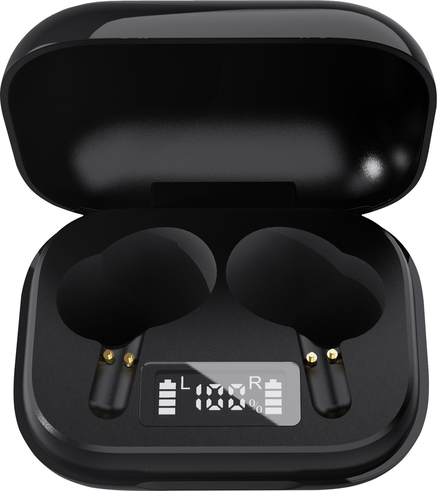 Denver TWE-38 Kabelloser- In-Ear-Kopfhörer (Freisprechfunktion, LED Ladestandsanzeige, True Wireless, integrierte Steuerung für Anrufe und Musik, Bluetooth)