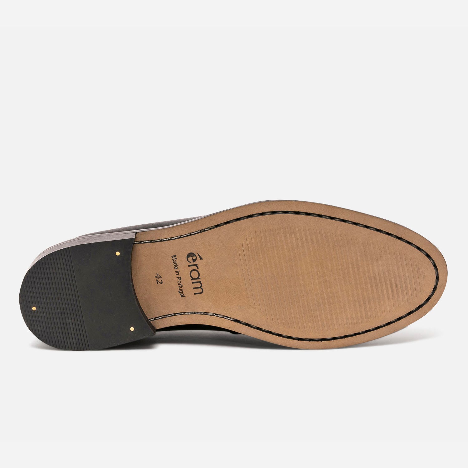 Mocassin noir en cuir