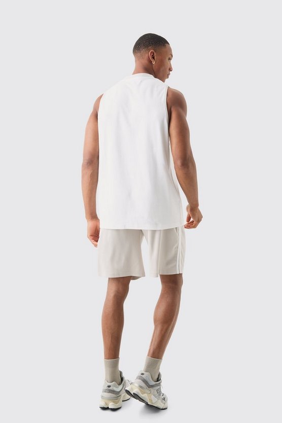 Oversize Mesh-Tanktop und Shorts mit lizenziertem Bugs Bunny Looney Tunes Print