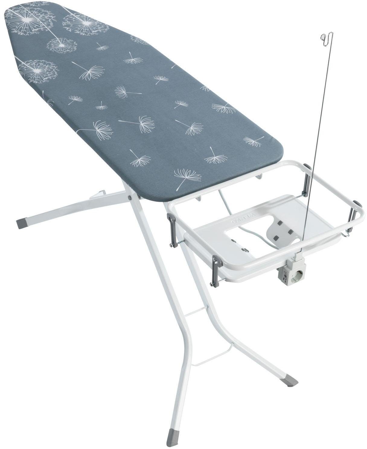 WENKO Bügelbrett Professional, Bügelfläche 130x48 cm, mit Kabelführung und Steckdose