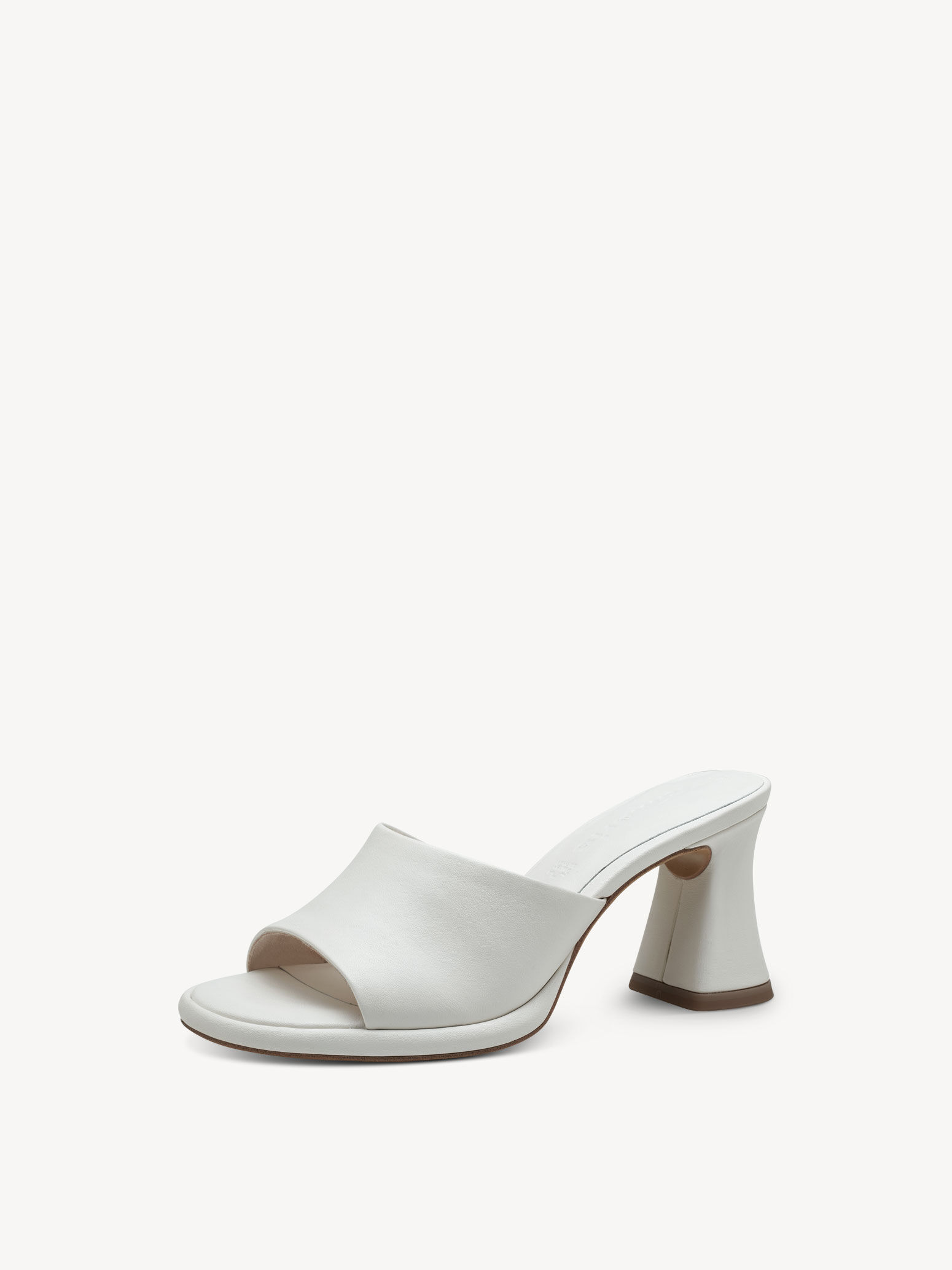 Mule en cuir - blanc
