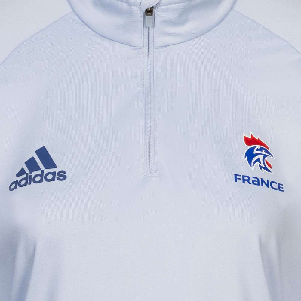 Frankreich FFHB adidas 1/4-Zip Damen Handball Sweatshirt GK9735