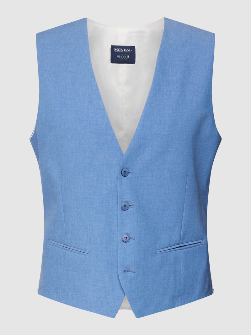 Weste mit Paspeltaschen in blau