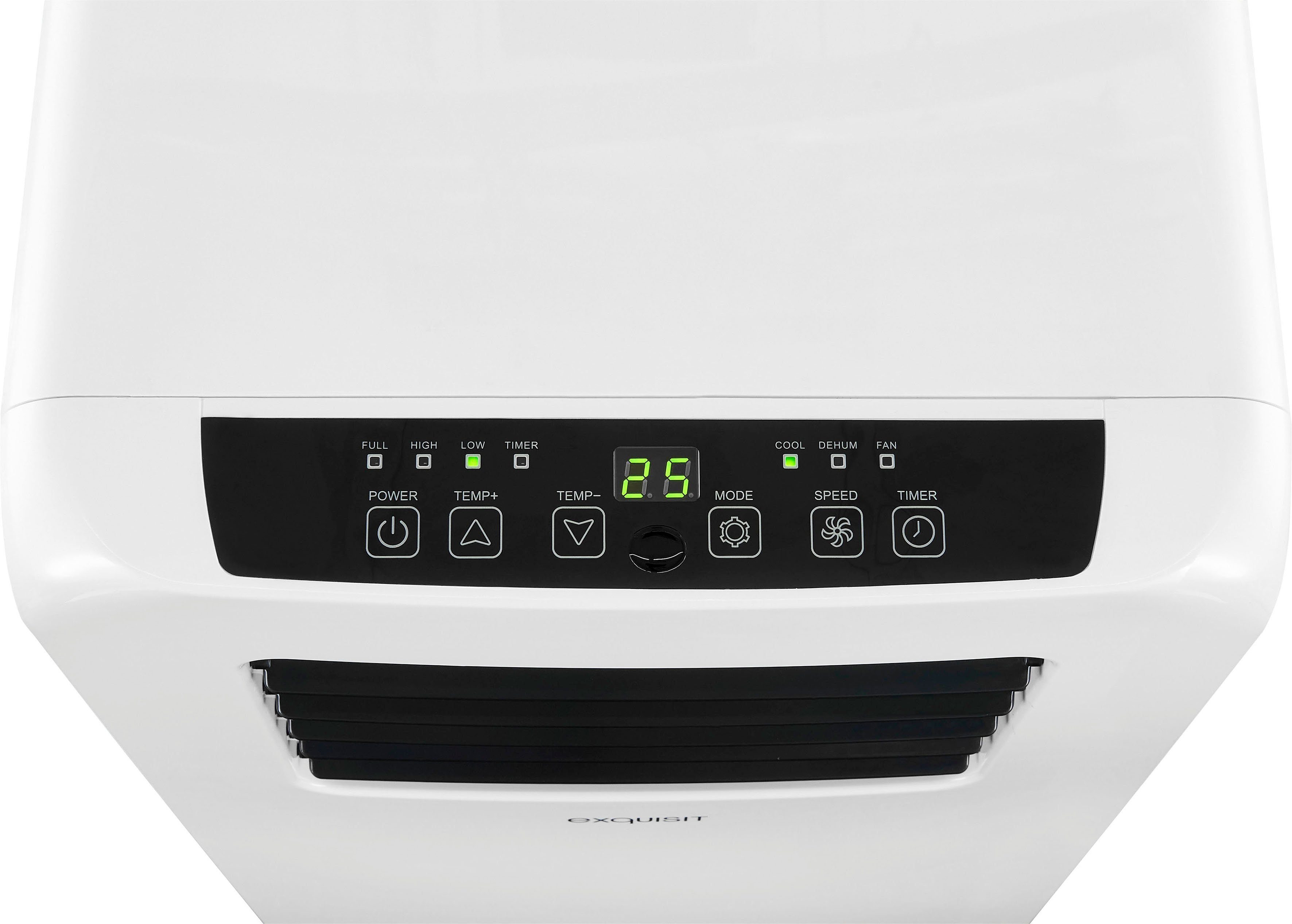 exquisit 3-in-1-Klimagerät CM 30953 we, Luftkühlung - Entfeuchtung - Ventilation, geeignet für 30 m² Räume