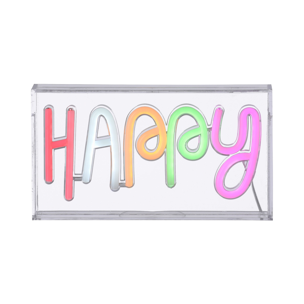 Neon-LED-Tischleuchte Neon-Happy